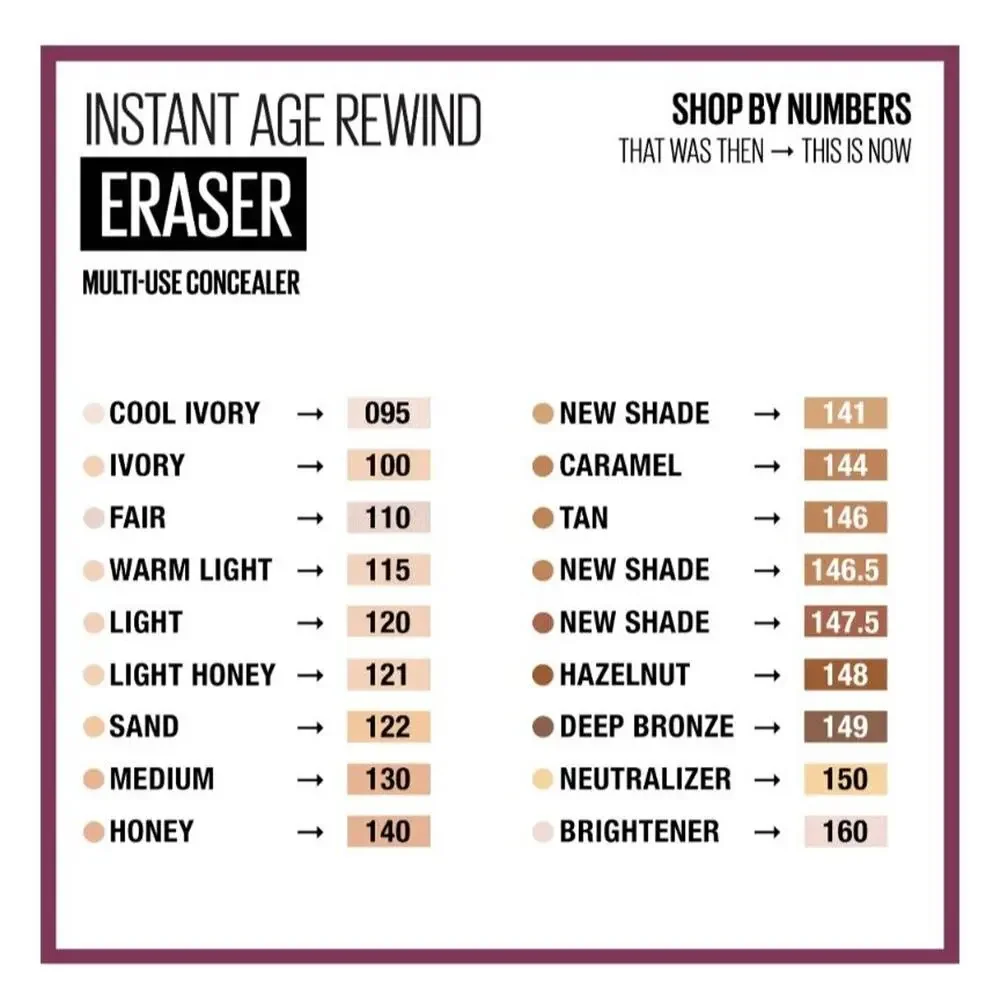 Maybelline Instant Age Rewind Eraser Dark Circles Concealer, Shade Caramel 144